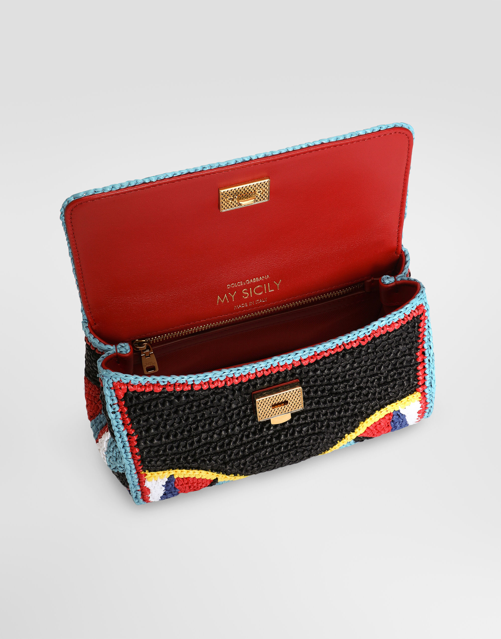 Mini My Sicily handbag in raffia in Multicolor for Women