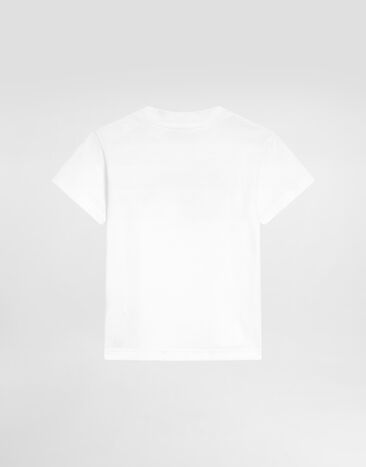 Dolce & Gabbana Jerseyt-shirt with dolce&gabbana print Multicolor L1JTEVG7G3V