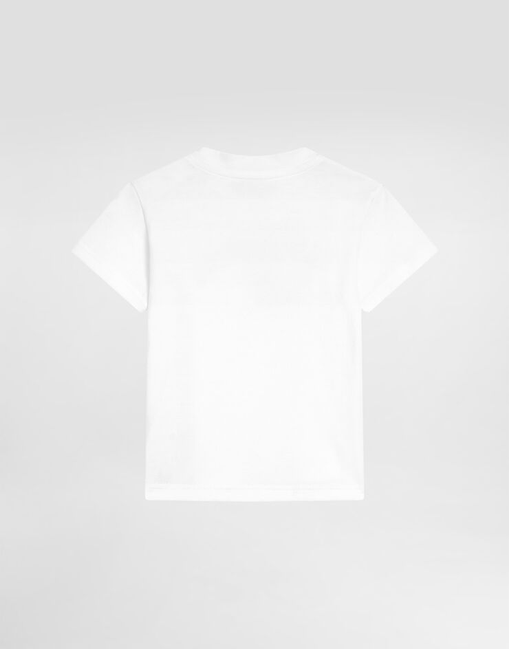 Dolce & Gabbana Jersey T-shirt with logo print Multicolor L1JTEVG7G3V