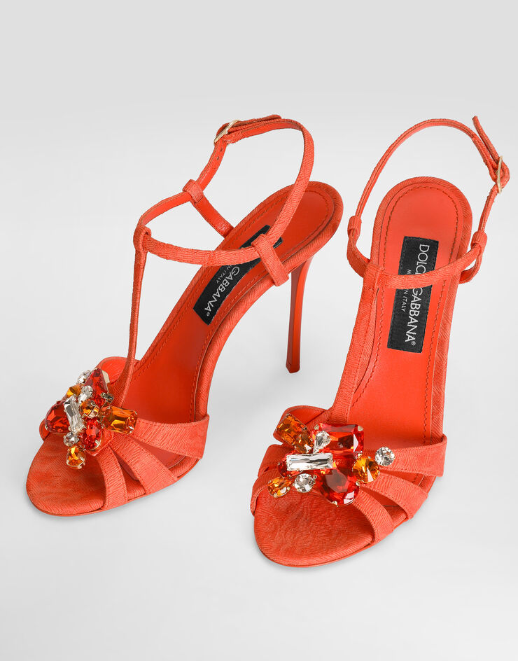Dolce & Gabbana brocade sandals with embroidery Dolce & Gabbana brocade sandals with embroidery Multicolor CR1959A9AA2