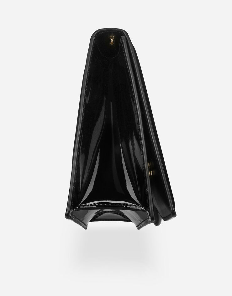 Dolce & Gabbana Patent leather DG Logo Bag crossbody bag Negro BB7287A1471