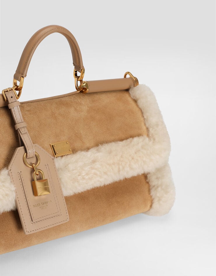 Dolce & Gabbana Medium My Sicily handbag in sheepskin, split and smooth calfskin Multicolor BB7782BQ539