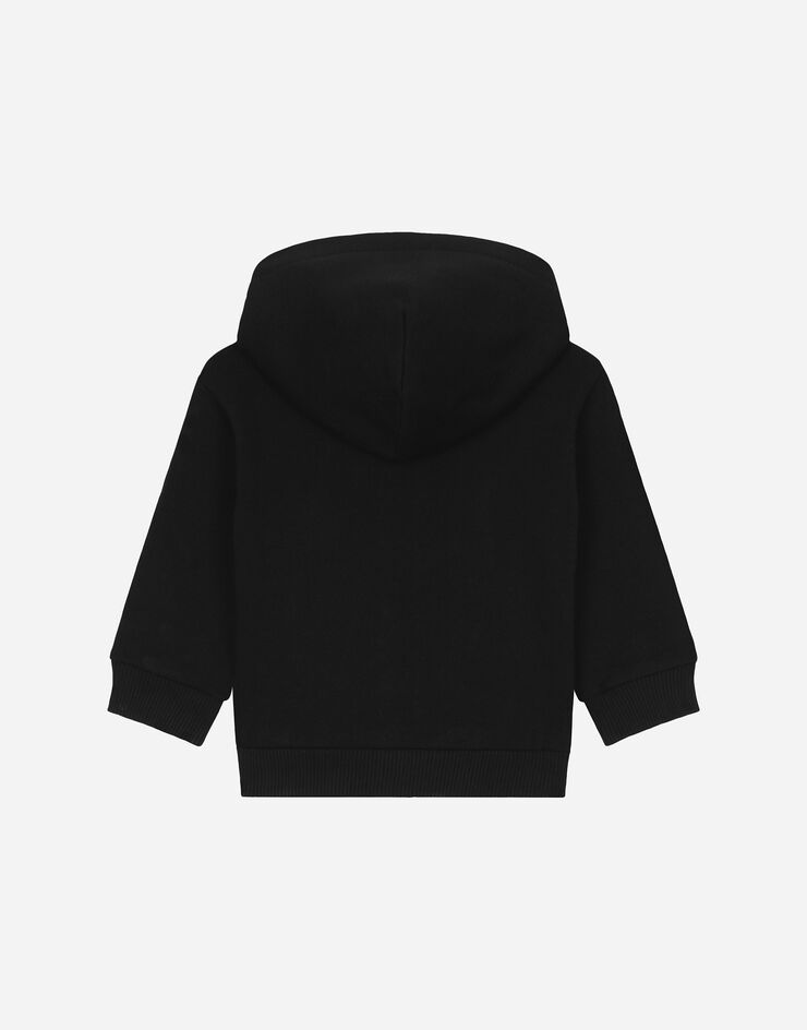 Dolce & Gabbana Sudadera con capucha y estampado del logotipo Negro L1JWJPG7KU9
