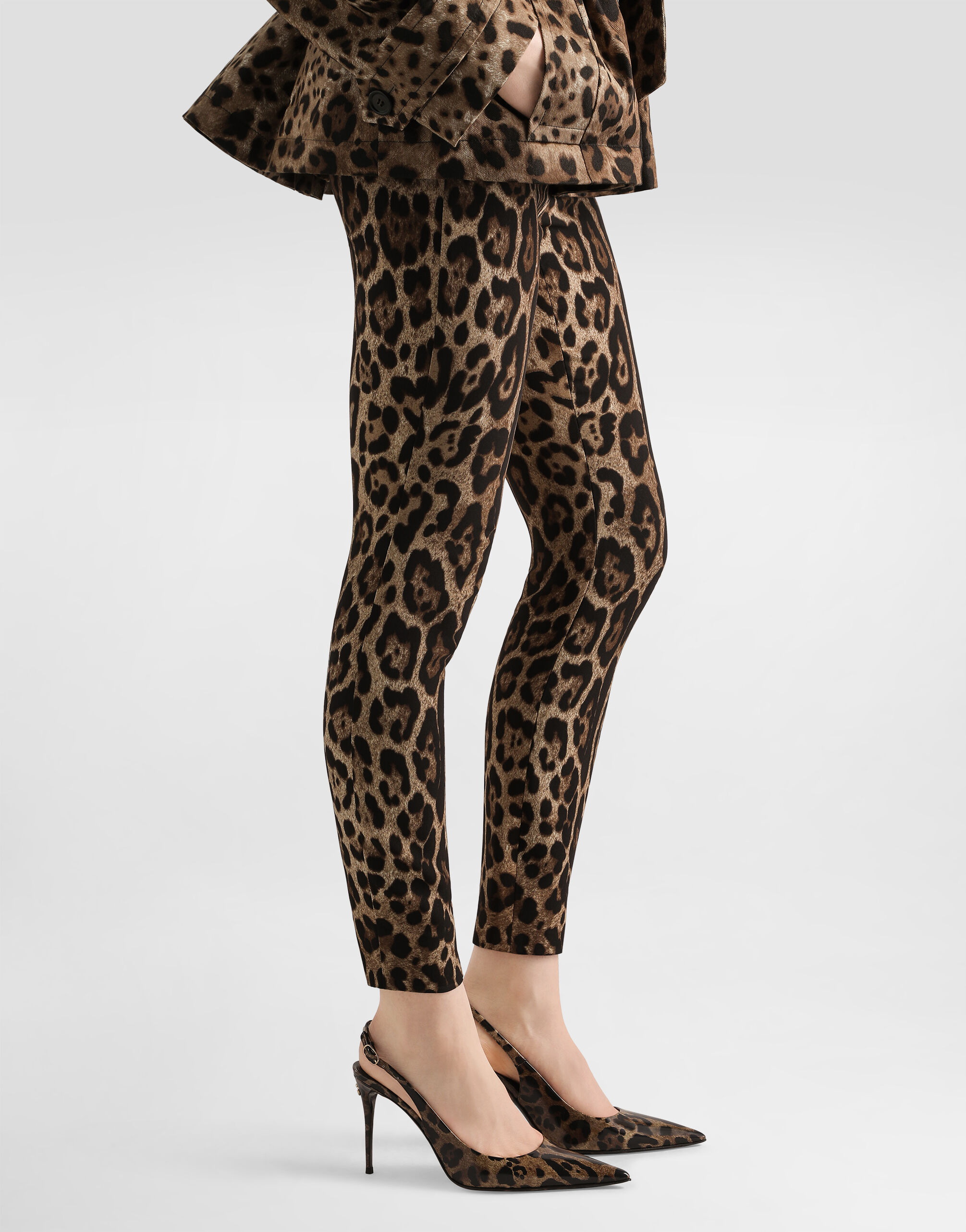 Leo-print cady leggings - thumbnail 4