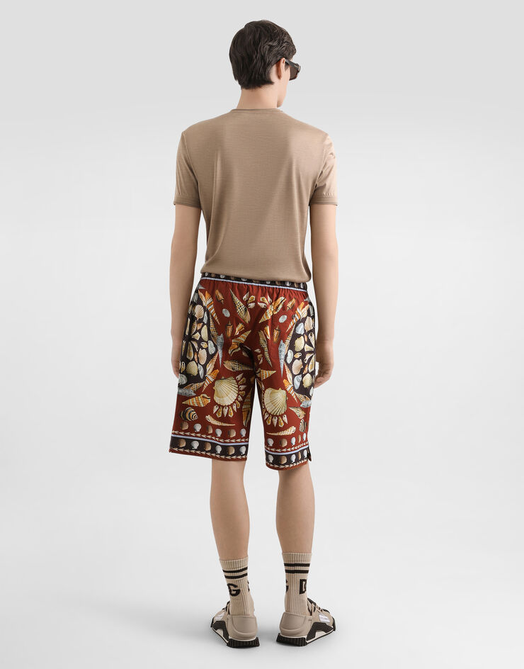 Dolce & Gabbana Shell-print poplin trousers Multicolor GV37ATFI5LH