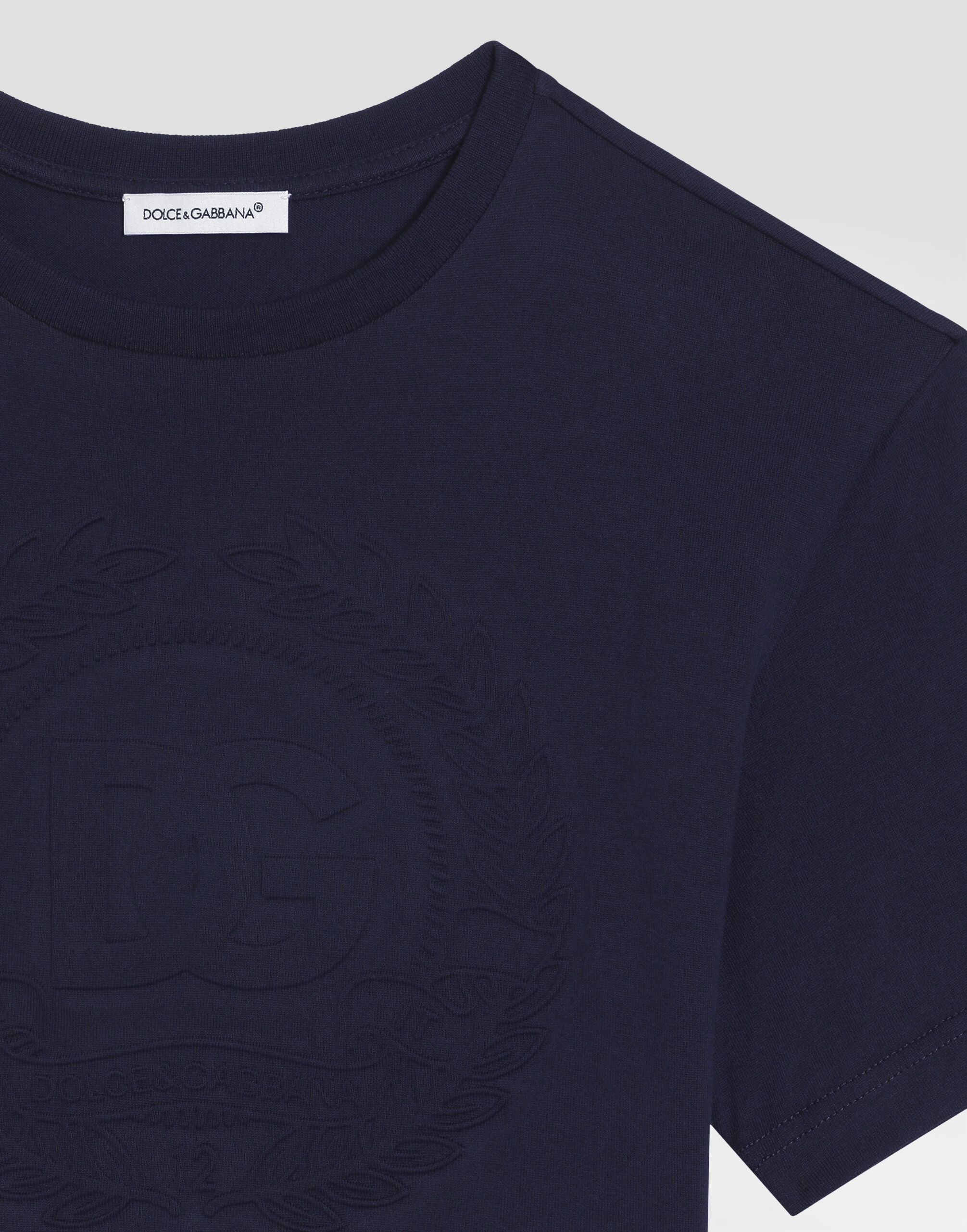Jerseyt-shirt with DG embossed logo in Blue for Boys