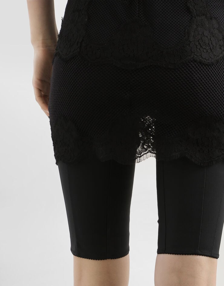 Dolce & Gabbana Stretch satin bike shorts Black FTAMHTGDCMX