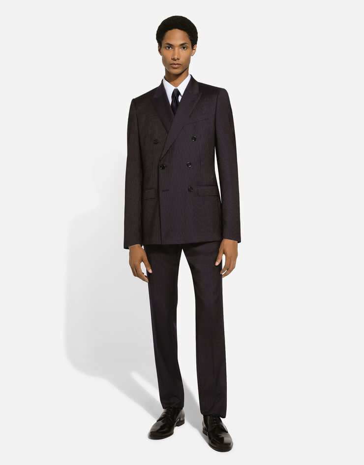 Dolce & Gabbana Pinstripe double-breasted Martini-fit suit Blue GK7SMTFR20G