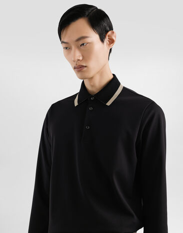 Dolce & Gabbana Jersey polo shirt Black G8SW0THU7VD