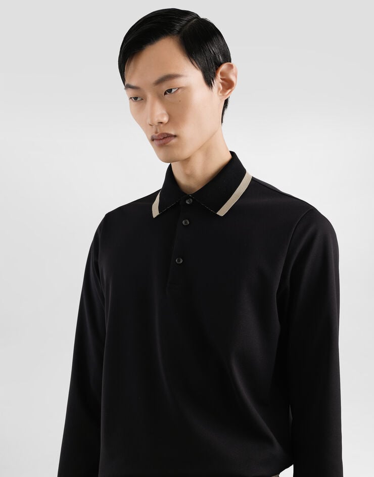 Dolce & Gabbana Polo de punto Negro G8SW0THU7VD