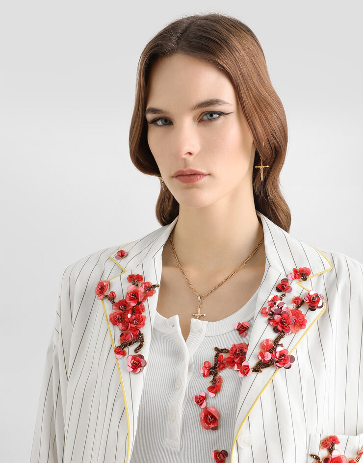 Dolce & Gabbana Striped poplin shirt Multicolor F5U37ZFR52B