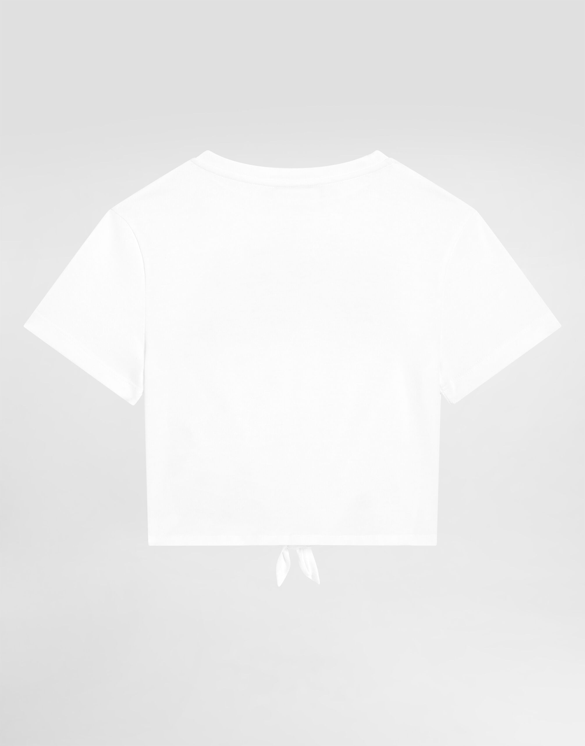 ホワイトのガールズ DOLCE&GABBANAプリント ショートスリーブ Tシャツ