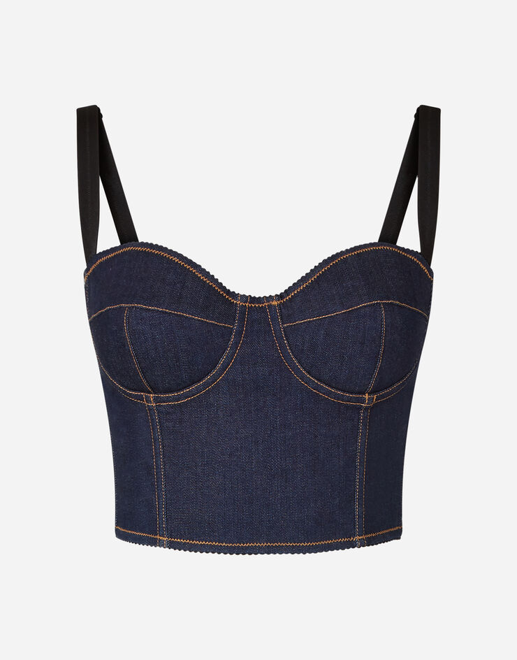 Dolce & Gabbana Denim corset AZUL F73H5DG898Z
