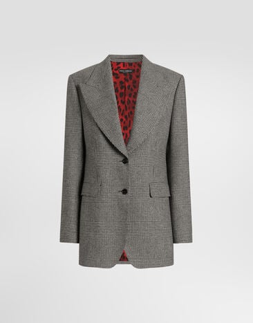 Dolce & Gabbana Glen plaid flannel single-breasted jacket Multicolor F2JCBTFQ2O5