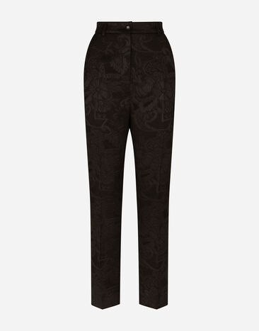 Dolce & Gabbana Floral jacquard pants Black F9R14LGDBVO