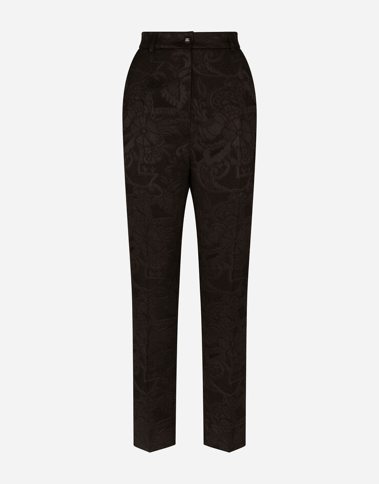 Dolce & Gabbana Floral jacquard pants Black FTAM2TFJRD0