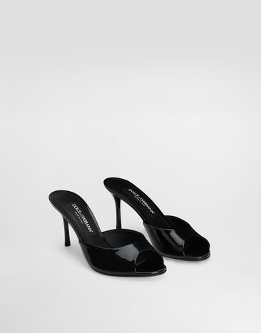 Dolce & Gabbana Mules keira en charol Black CR2023A1471