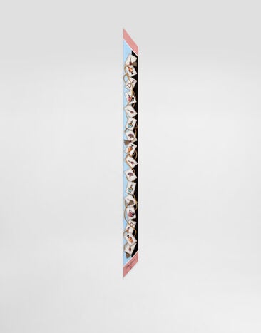 Dolce & Gabbana Perfume-print silk twill bandeau 6x100 Multicolor FS215AGDDLQ