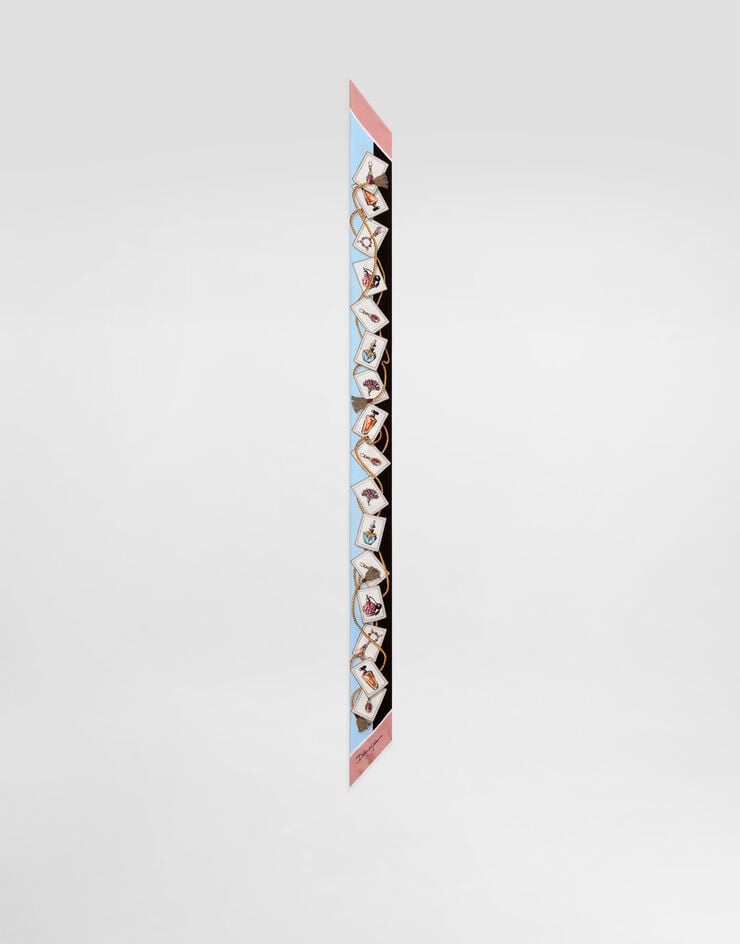 Dolce & Gabbana Perfume-print silk twill bandeau 6x100 Multicolor FS215AGDDLQ