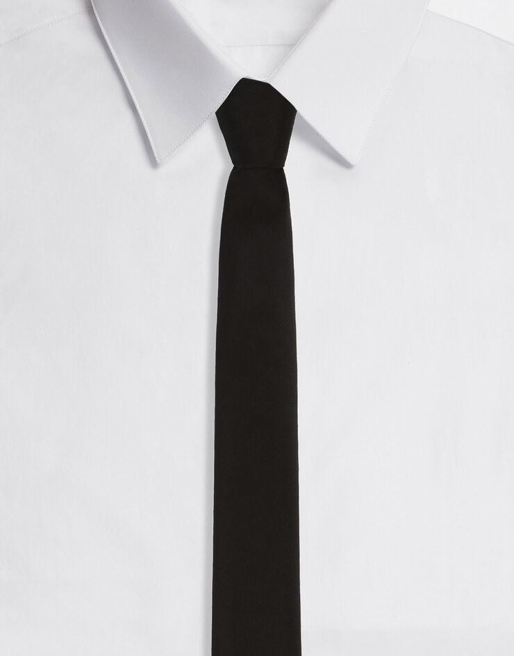 Dolce & Gabbana Krawatte aus Seide Schwarz FT069RG0U05