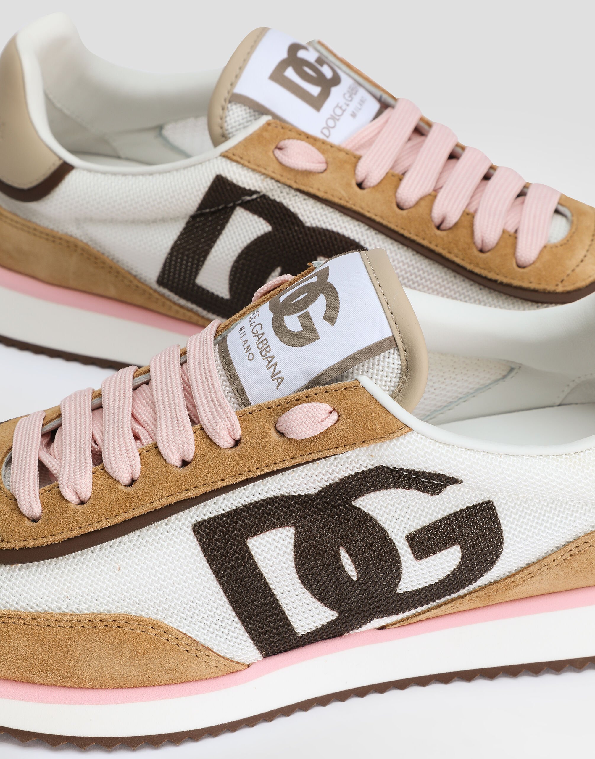 Mixed-material DG CUSHION sneakers in Multicolor for Women