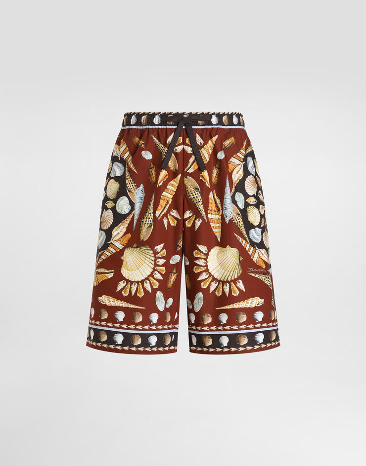 Dolce & Gabbana Shell-print poplin trousers Multicolor GV37ATFI5LH