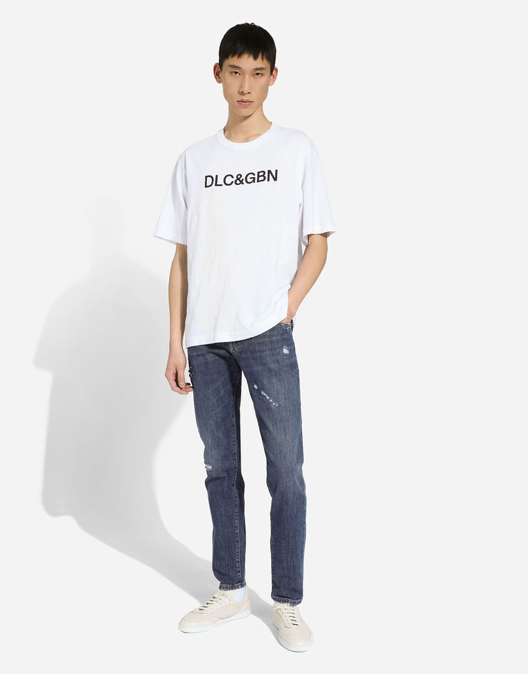 Dolce & Gabbana Узкие эластичные джинсы синего цвета синий GY07CDG8KO3