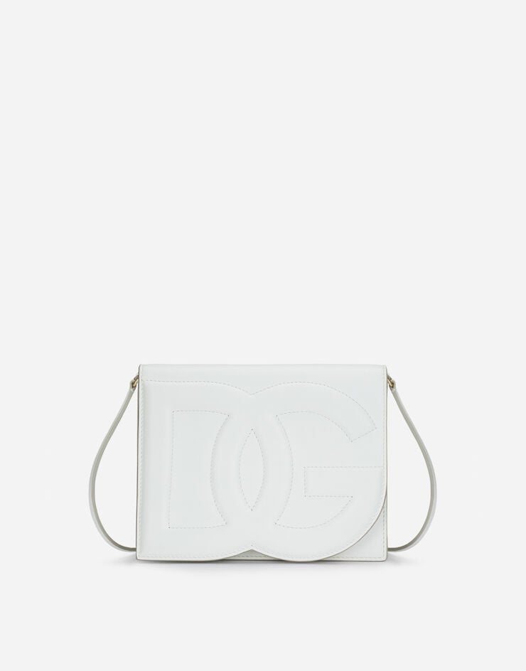 Dolce & Gabbana Сумка кросс-боди DG Logo Bag из телячьей кожи белый BB7287AW576