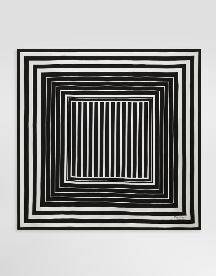 Dolce & Gabbana Silk twill scarf with striped print (90x90) Dolce & Gabbana Silk twill scarf with striped print (90x90) Print FN090RGDCLC