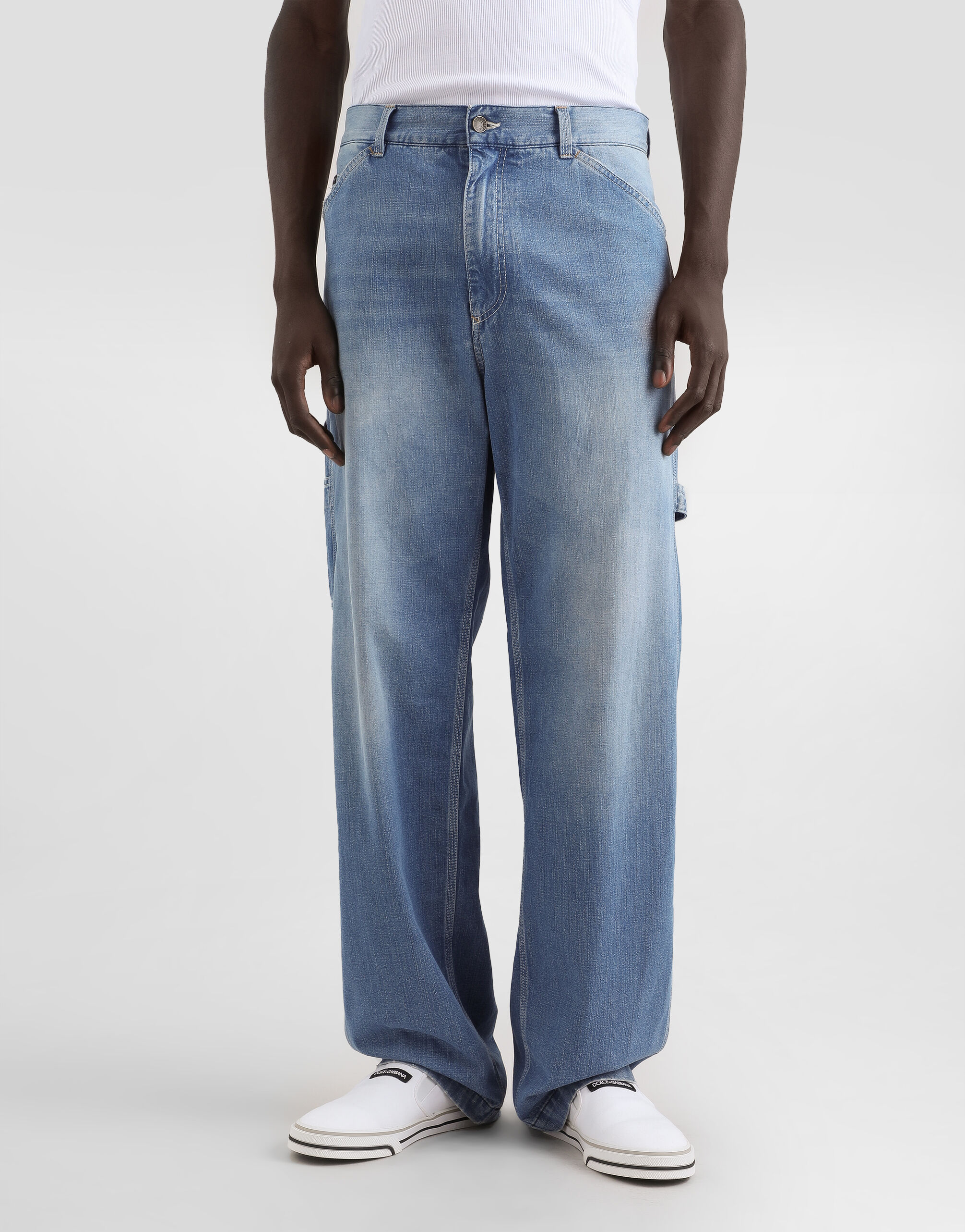 Denim trousers in Multicolor for Men | Dolce&Gabbana®