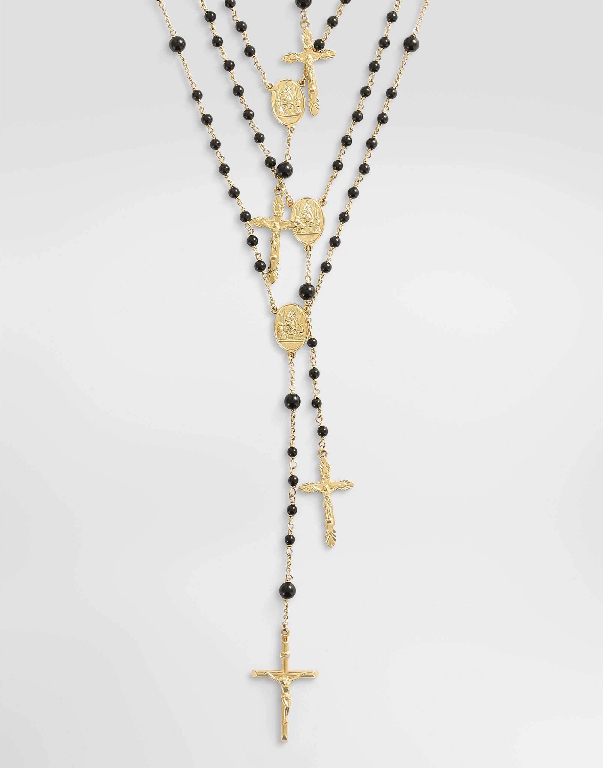 Multi-rosary necklace in Gold for Women | Dolce&Gabbana®