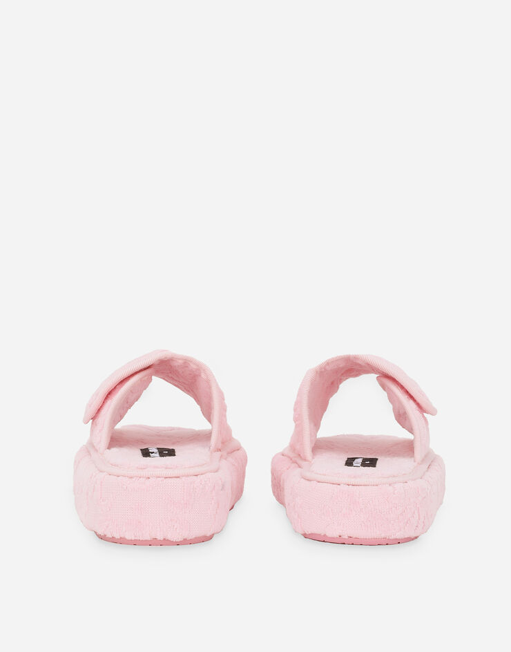 Dolce & Gabbana Terry Cotton Plateau Slippers Multicolor TCF011TCAGM