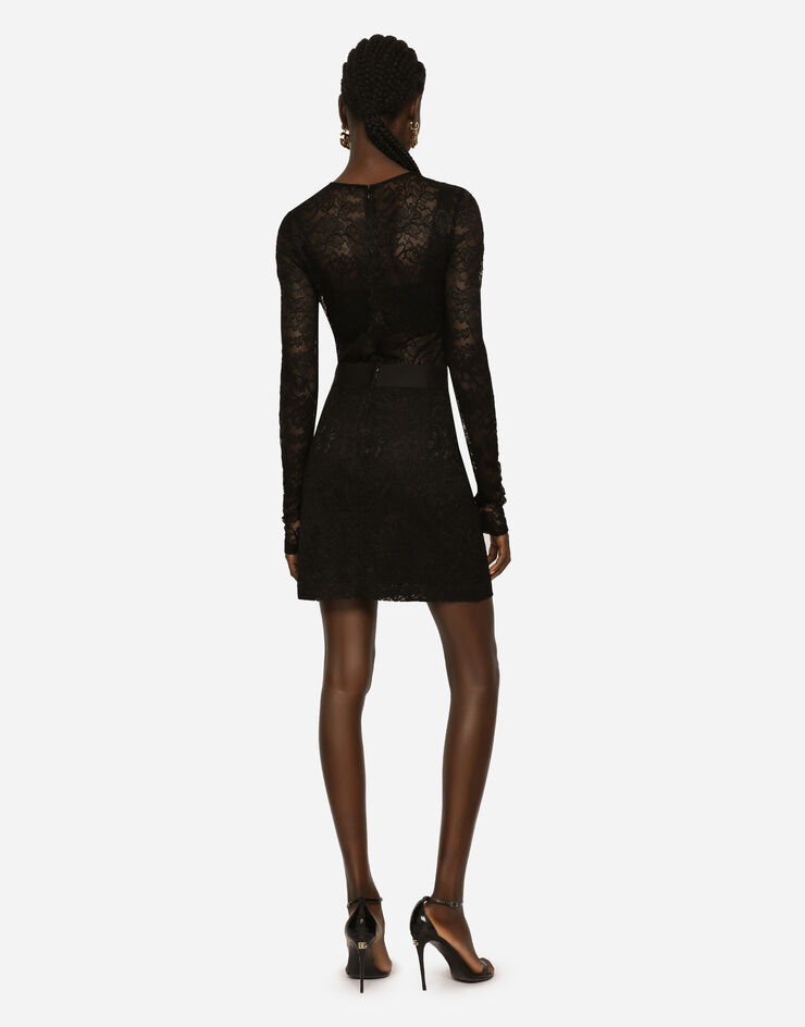 Dolce & Gabbana Мини-юбка из кружева черный F4CNKTFLRFF