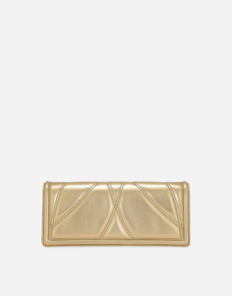 Dolce&Gabbana Сумка Devotion из стеганой кожи наппа золотой BB7347AD776