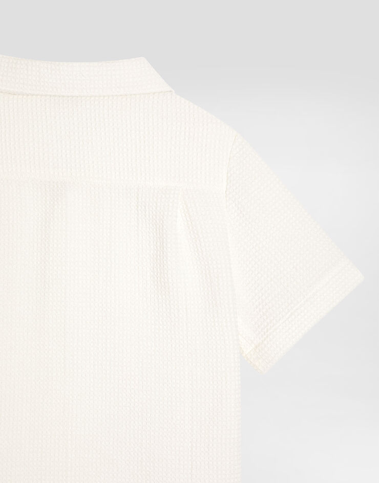 Dolce & Gabbana Cotton waffle shirt White L44S76FU628