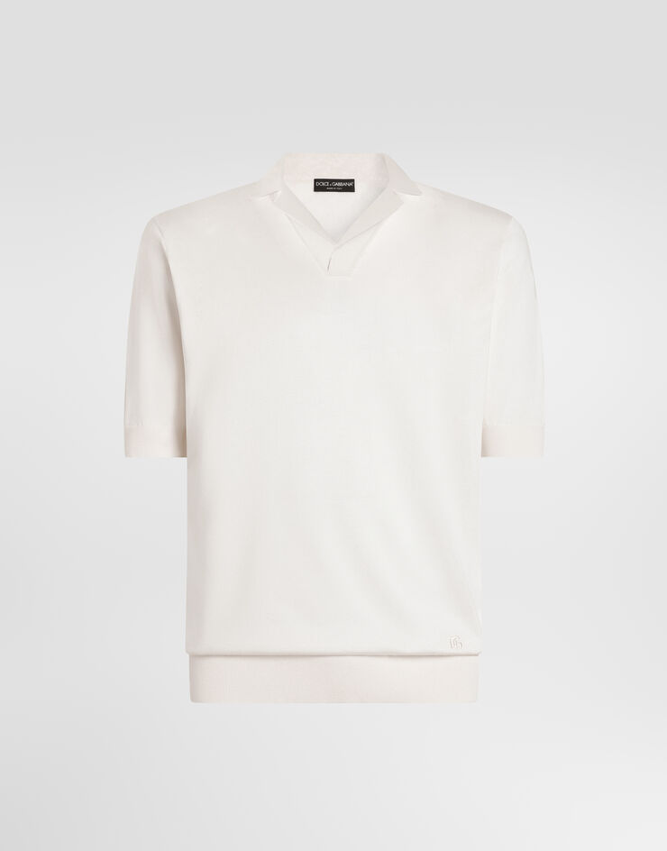 Dolce & Gabbana Polo en punto de seda  GXZBTZJBSPK