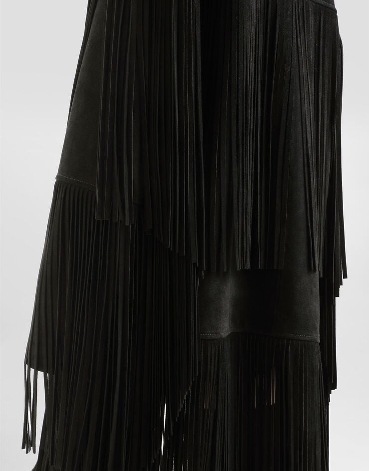 Dolce & Gabbana Split leather jacket Black F27GZLHULYF