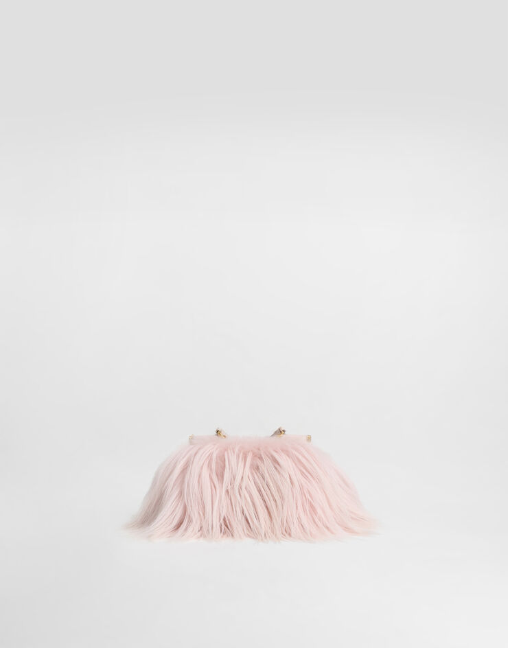 Dolce & Gabbana Mini My Sicily handbag in long-hair goat fur and plongé calfskin Multicolor BB7864B0683