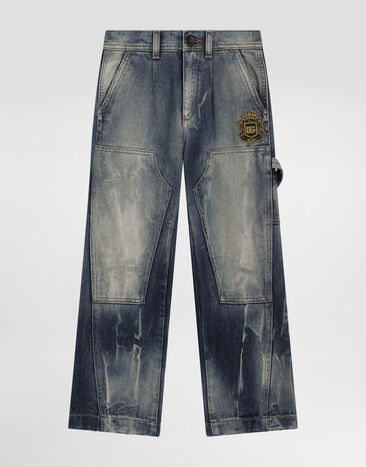 Dolce & Gabbana Washed denim trousers Multicolor L45P25LDD74