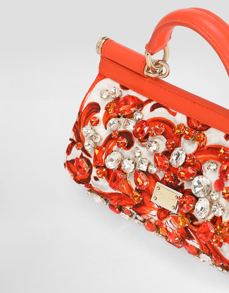 Dolce & Gabbana Mini Sicily handbag with bezels Dolce & Gabbana Mini Sicily handbag with bezels Multicolor BB7116B0815
