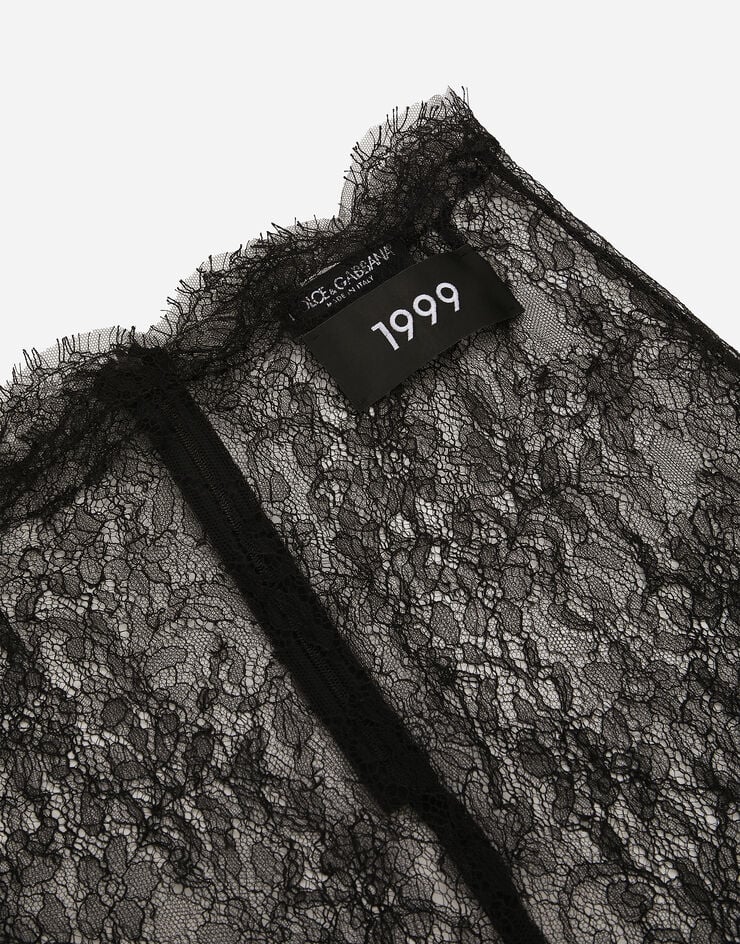 Dolce&Gabbana Chantilly lace midi skirt Black F4CRDTHLM9J