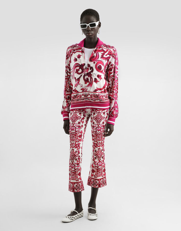 Dolce & Gabbana T-shirt à manches courtes en jersey Blanc F8H32TG7TLC