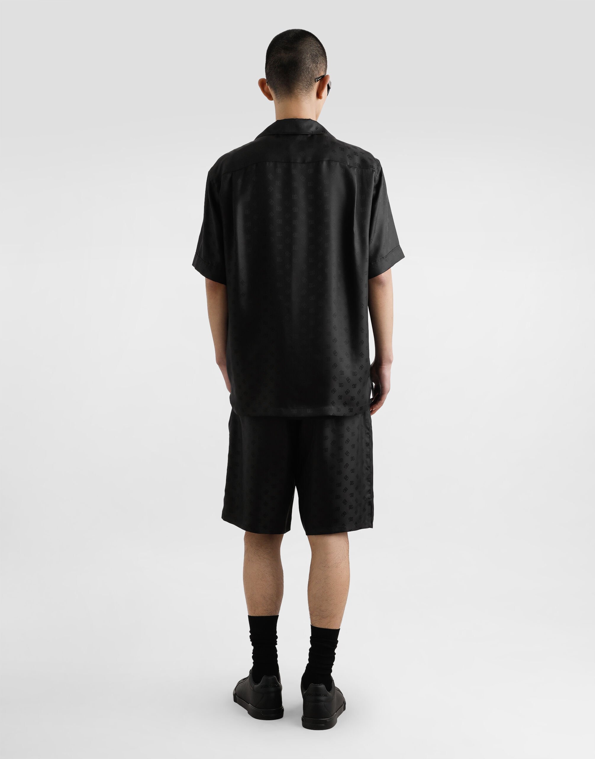 Dolce & Gabbana DGコーラル チャーム シルク 半袖Tシャツ Dolce & Gabbana DGコーラル チャーム シルク 半袖Tシャツ