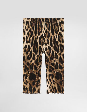Dolce & Gabbana Leopard-print ribbed leggings Print L2JPG7HS7Q6