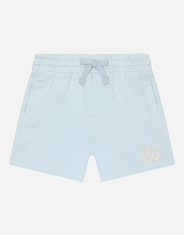 Dolce & Gabbana Jersey jogging shorts with DG logo embroidery Print L1JQT8II7EI