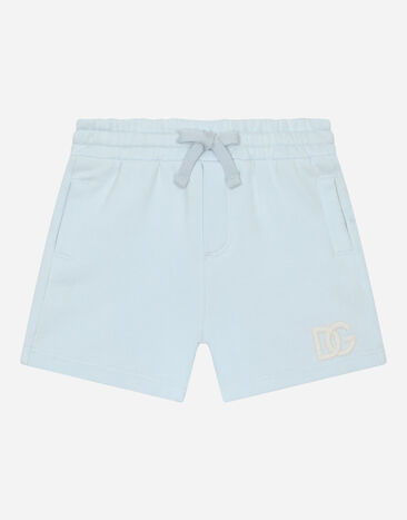 Dolce & Gabbana Jersey jogging shorts with DG logo embroidery White L1KP07JBCGE