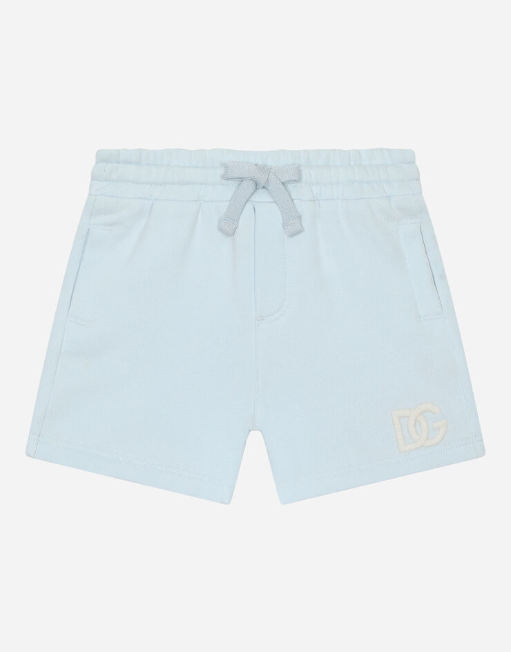 Dolce & Gabbana Jogging-Bermudas aus Jersey mit DG-Logostickerei Grau L1JQN5G7G3X