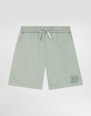 Dolce & Gabbana Cotton sateen bermuda shorts Green L43Q96FUFKA