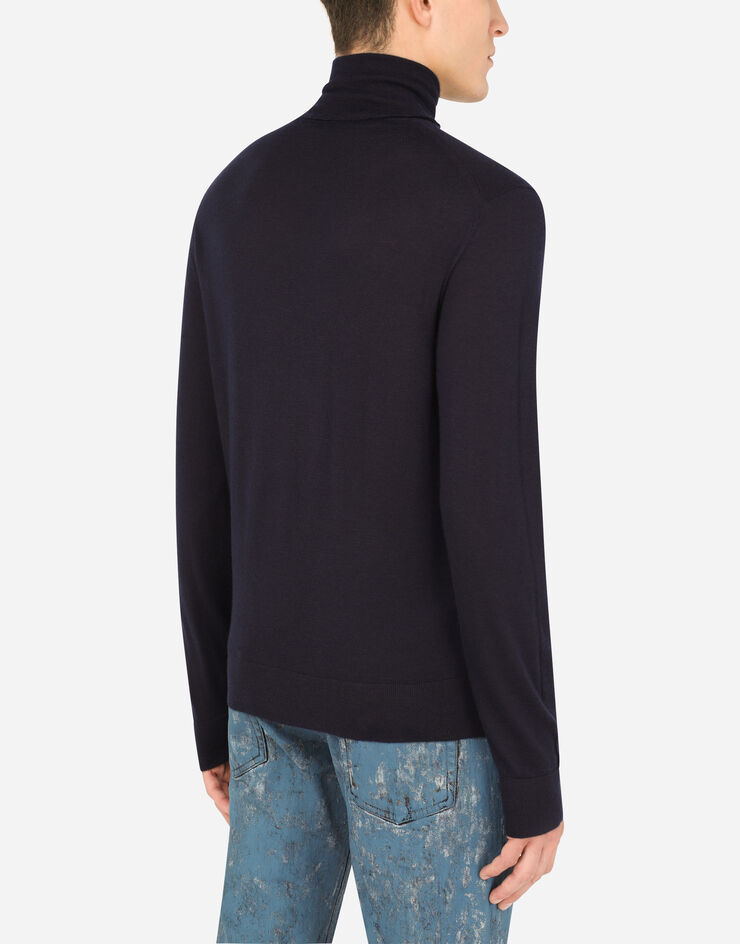 Dolce & Gabbana Cashmere turtle-neck sweater Azul GX625TJAWRC