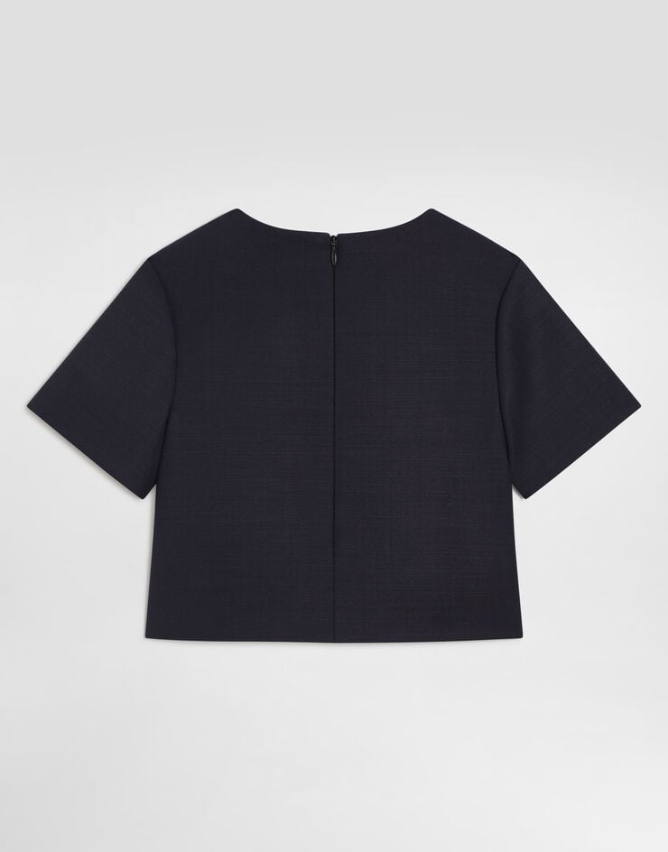 Dolce & Gabbana Blusa en crêpe de lana con lazos Dolce & Gabbana Blusa en crêpe de lana con lazos L5JTRDG7P7R